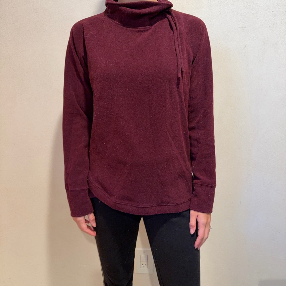 Burgundy Cowl Neck Sweater